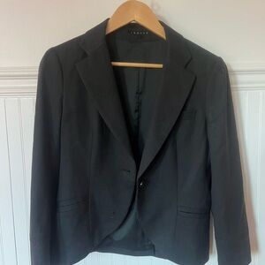 Theory Charcoal Wool Blazer Jacket